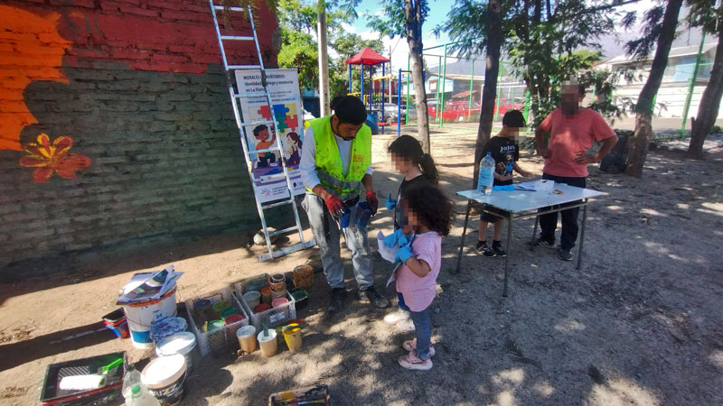 Talleres de muralismo comunitario con JJVV 23-C, Villa Chacón Zamora, La Florida