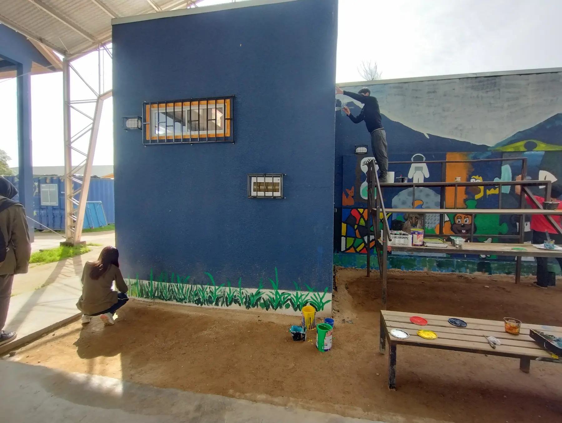 Taller de muralismo intensivo en Colegio Maria Pinto - registro 27