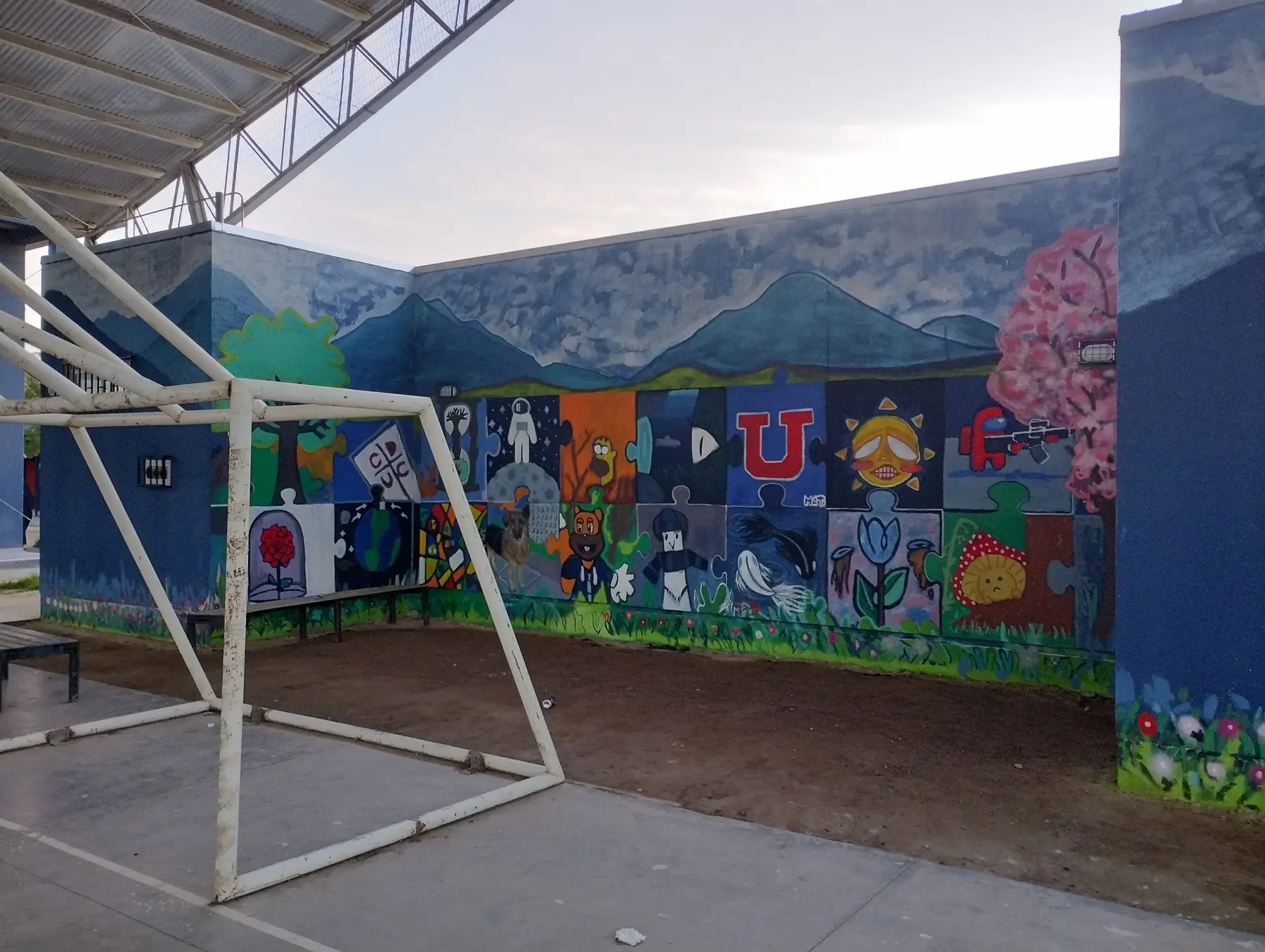 Taller de muralismo intensivo en Colegio Maria Pinto - registro 39