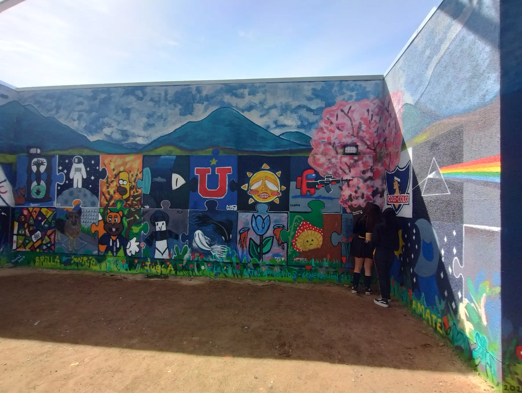 Taller de muralismo intensivo en Colegio Maria Pinto - registro 65