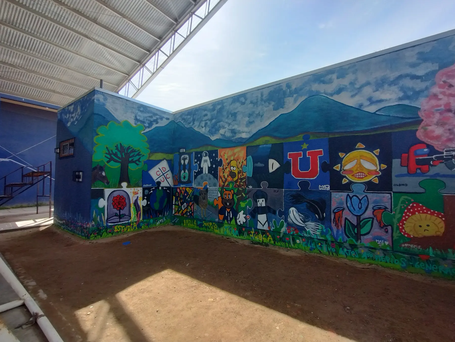 Taller de muralismo intensivo en Colegio Maria Pinto - registro 67