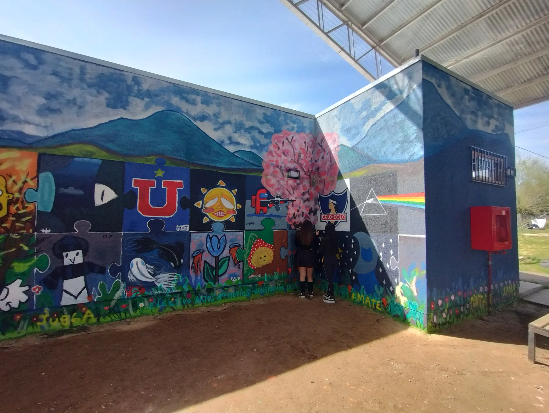 Taller de muralismo intensivo en Colegio Maria Pinto - registro 69