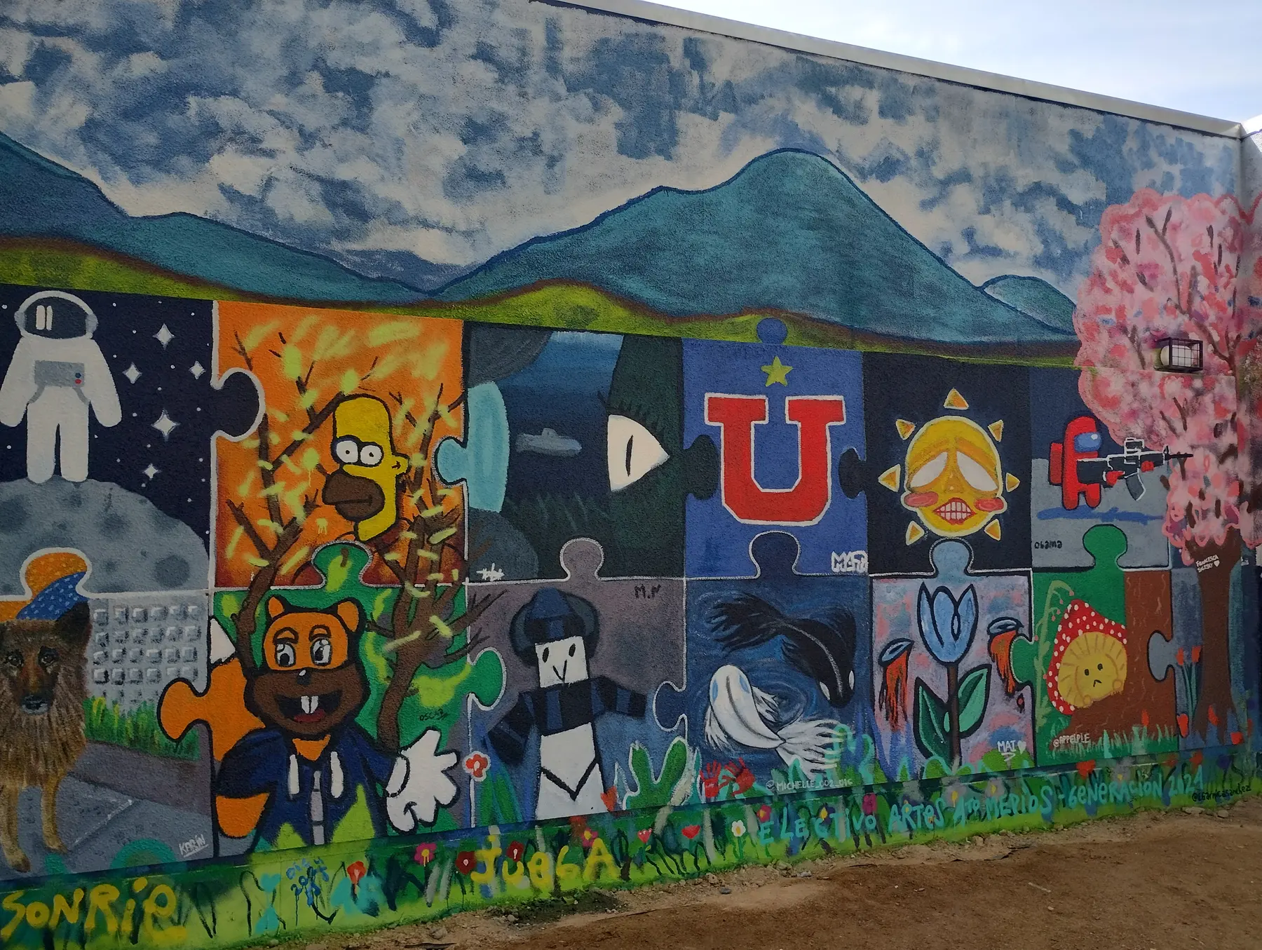 Taller de muralismo intensivo en Colegio Maria Pinto - registro 71