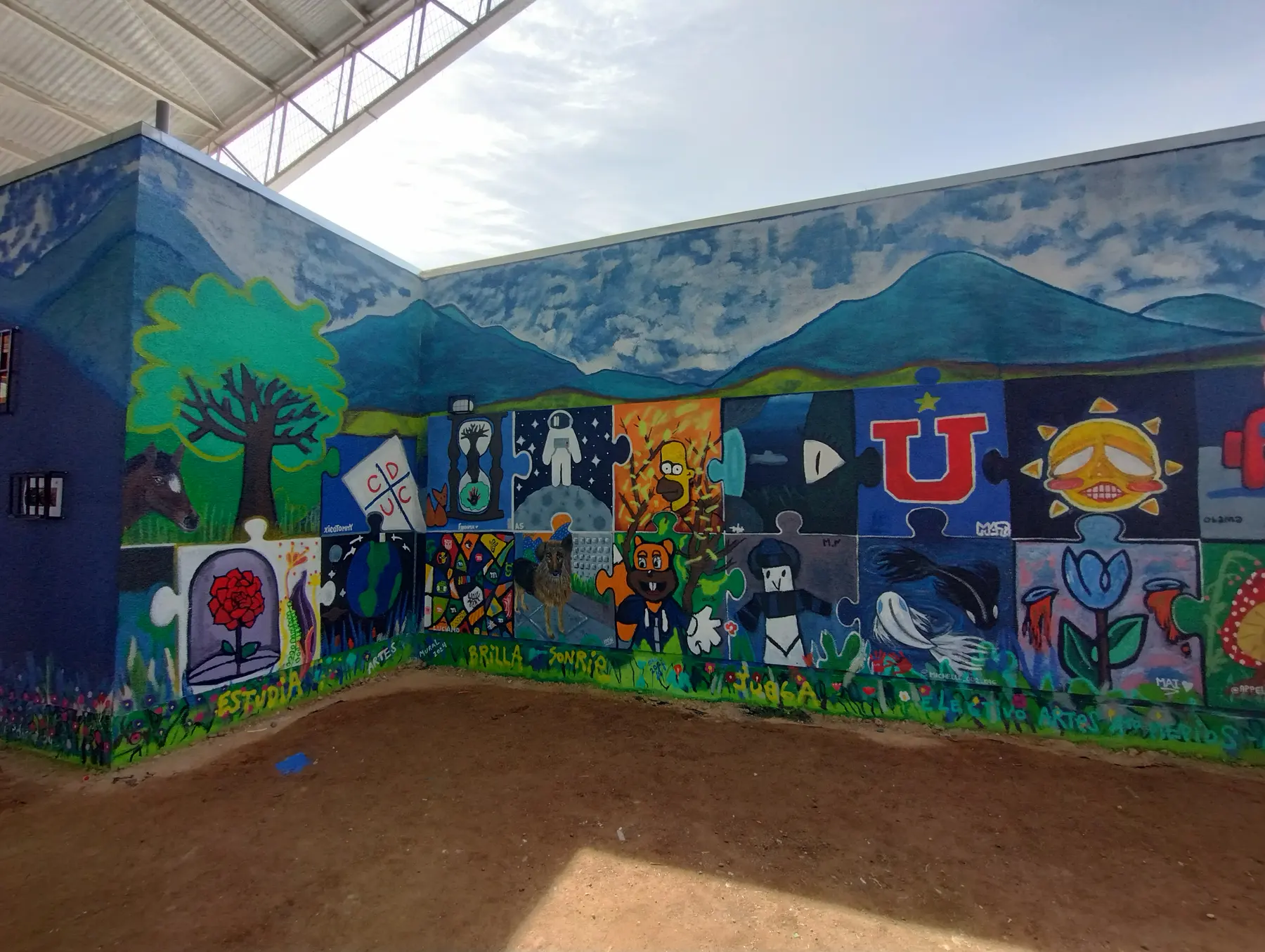 Taller de muralismo intensivo en Colegio Maria Pinto - registro 80