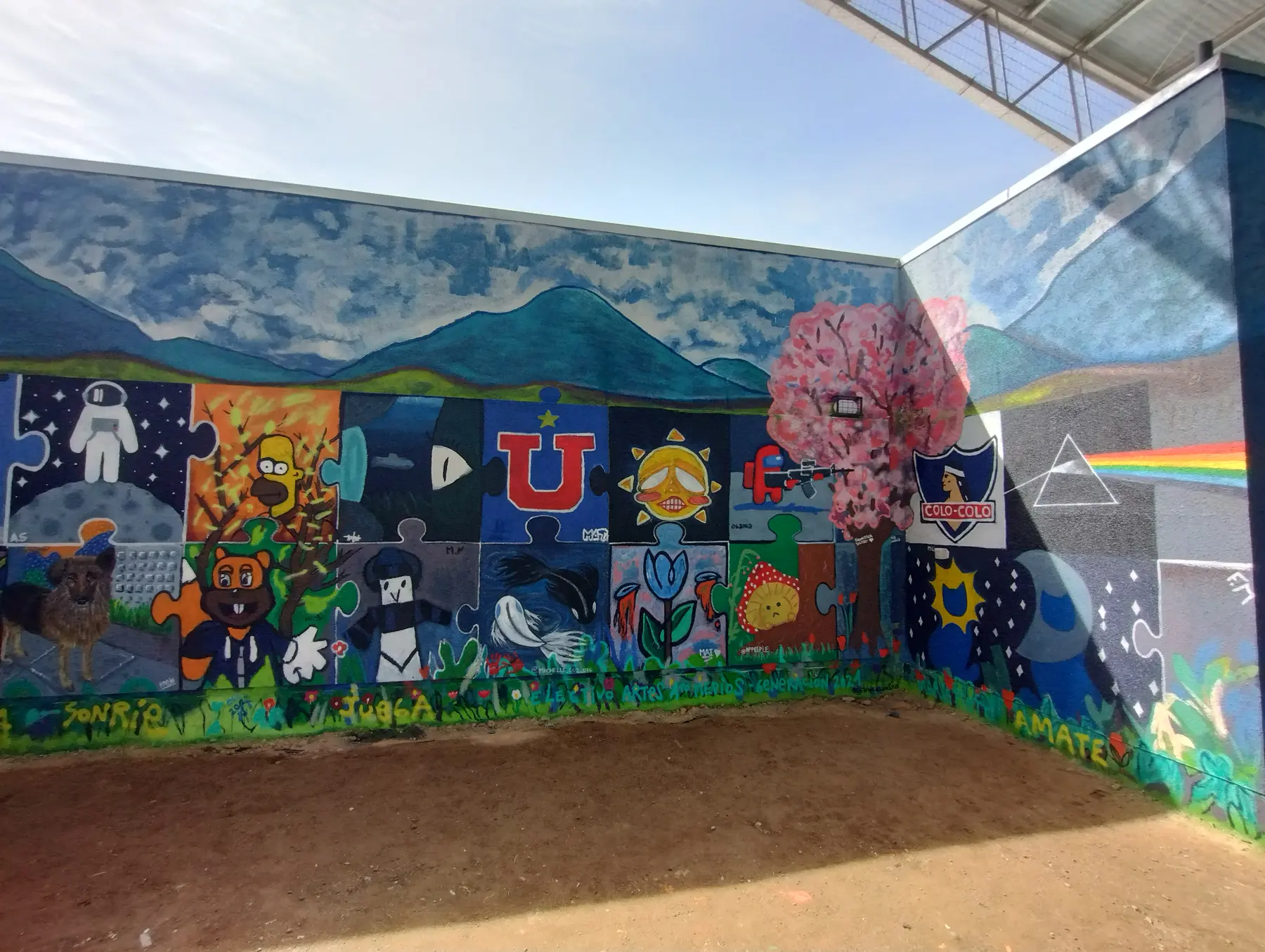 Taller de muralismo intensivo en Colegio Maria Pinto - registro 81