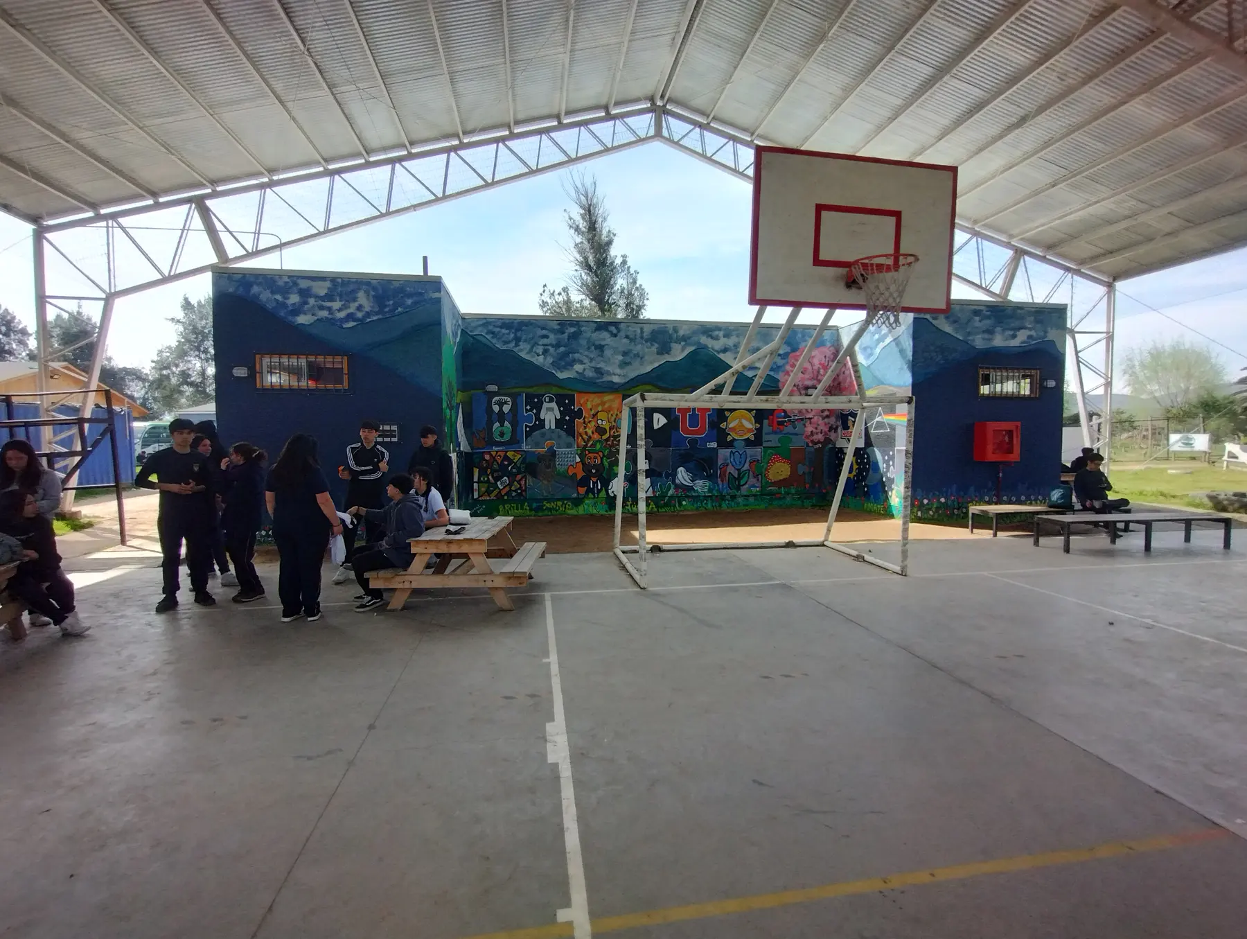 Taller de muralismo intensivo en Colegio Maria Pinto - registro 84