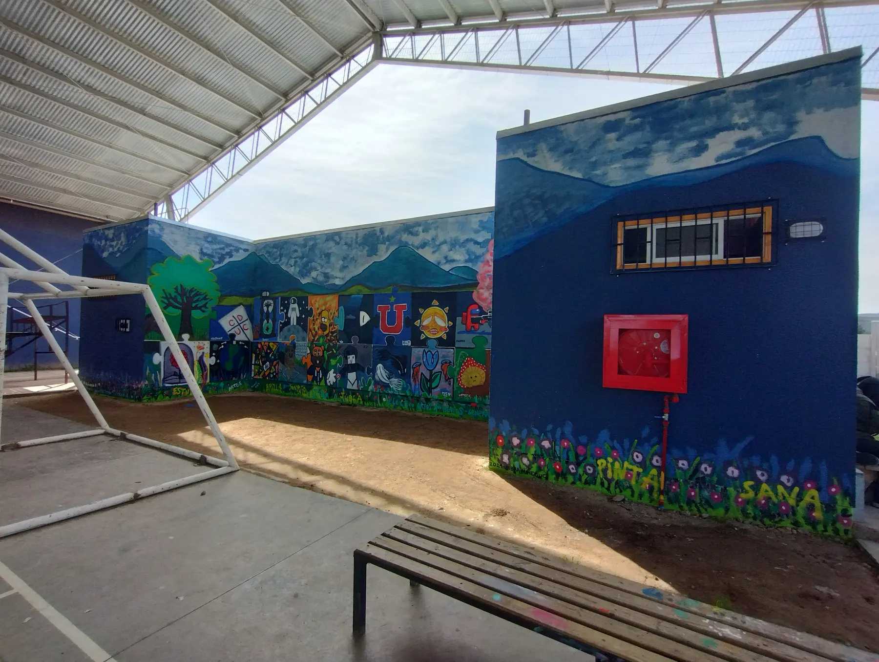 Taller de muralismo intensivo en Colegio Maria Pinto - registro 88