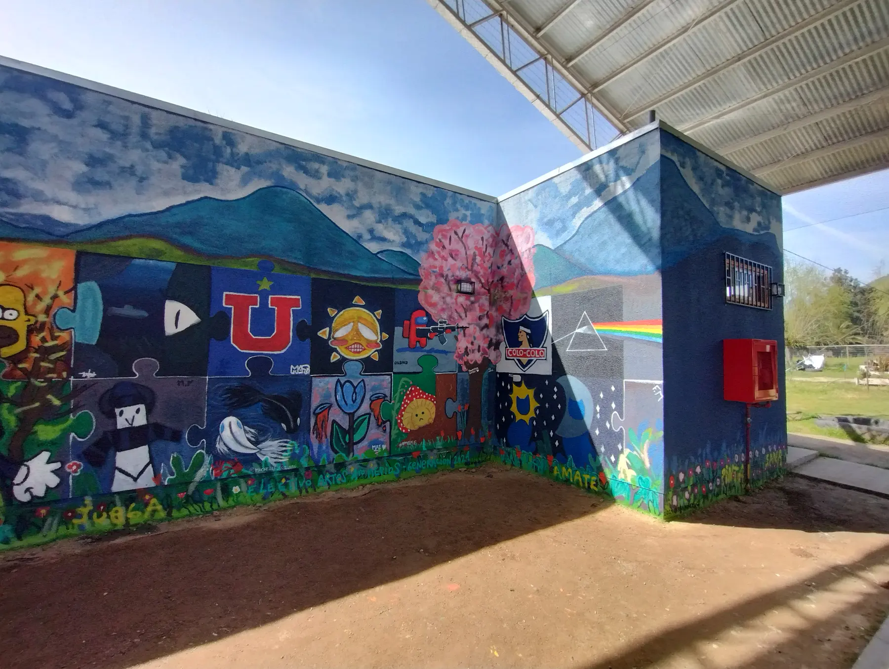 Taller de muralismo intensivo en Colegio Maria Pinto - registro 94