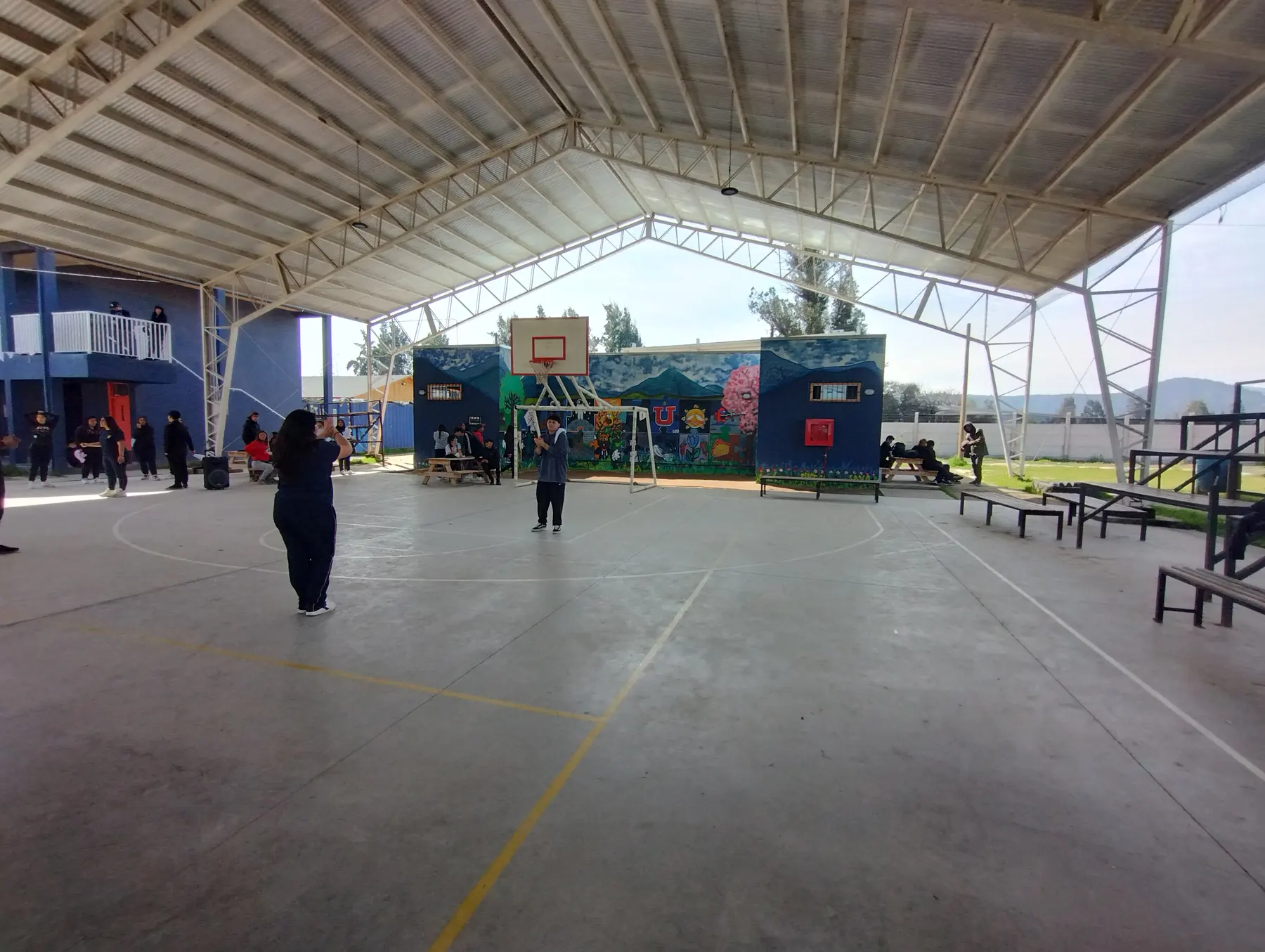 Taller de muralismo intensivo en Colegio Maria Pinto - registro 96