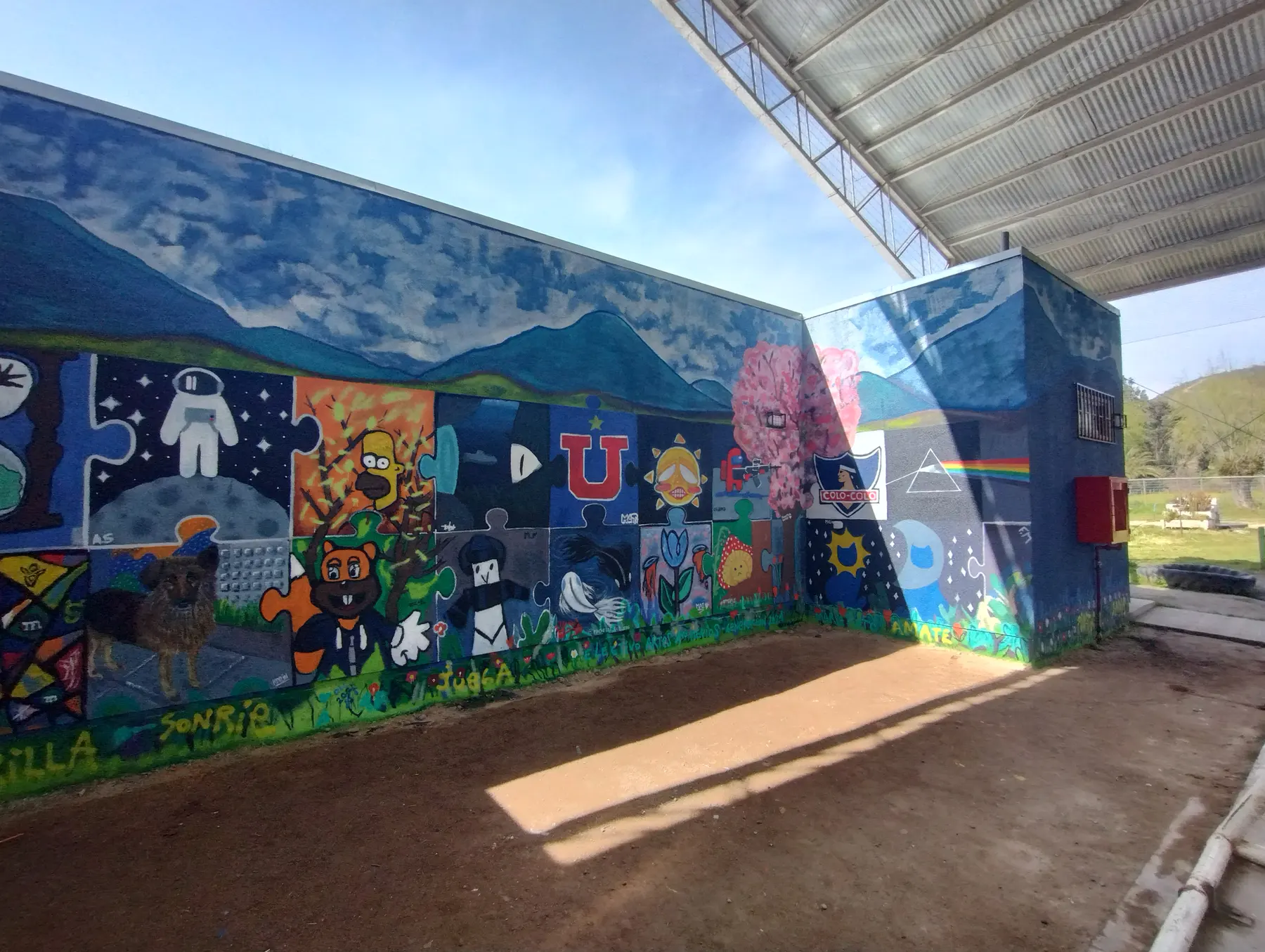 Taller de muralismo intensivo en Colegio Maria Pinto - registro 98