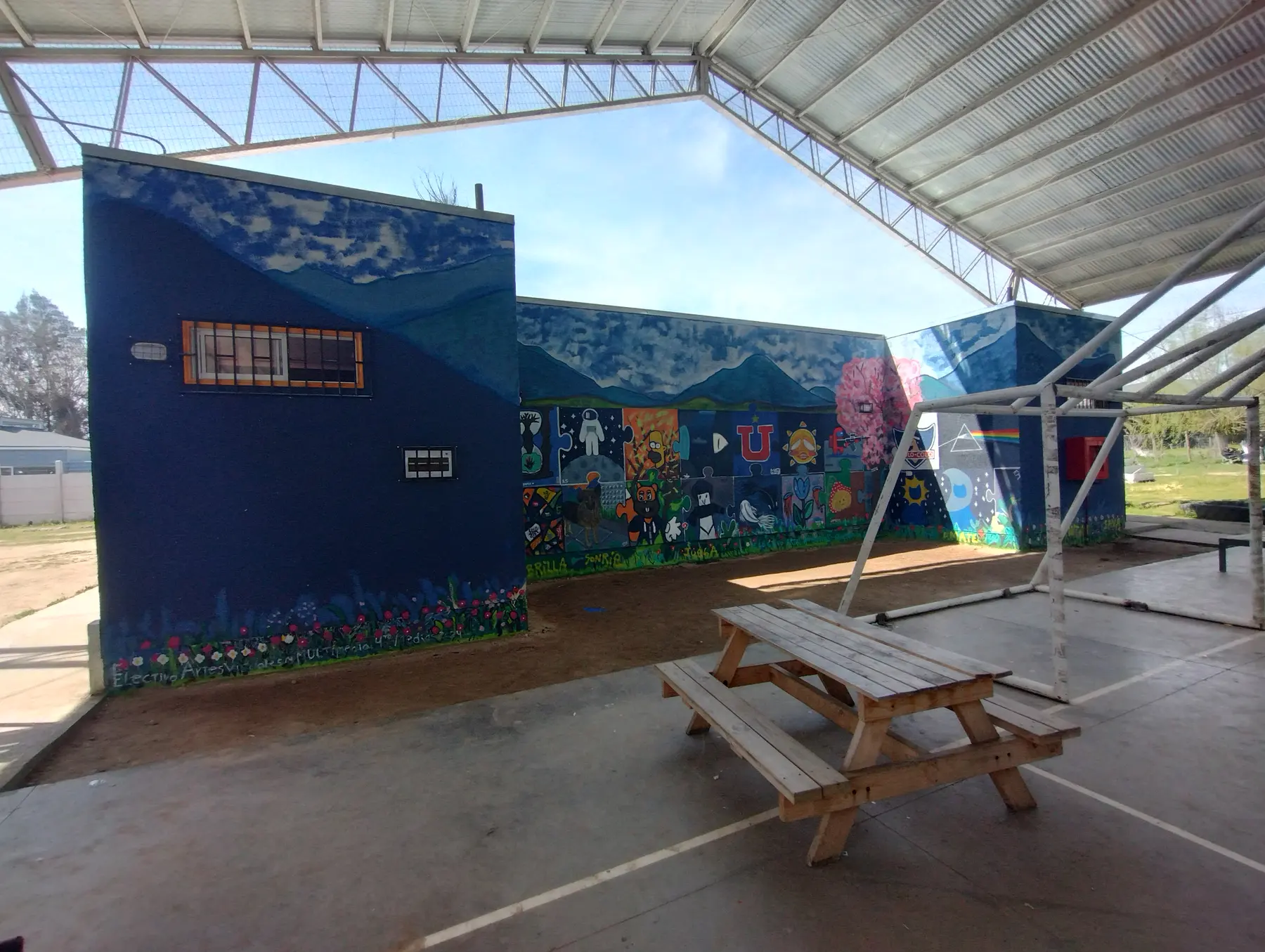 Taller de muralismo intensivo en Colegio Maria Pinto - registro 99