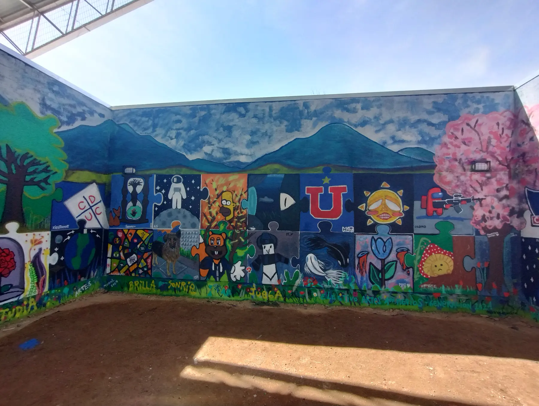 Taller de muralismo intensivo en Colegio Maria Pinto - registro 101