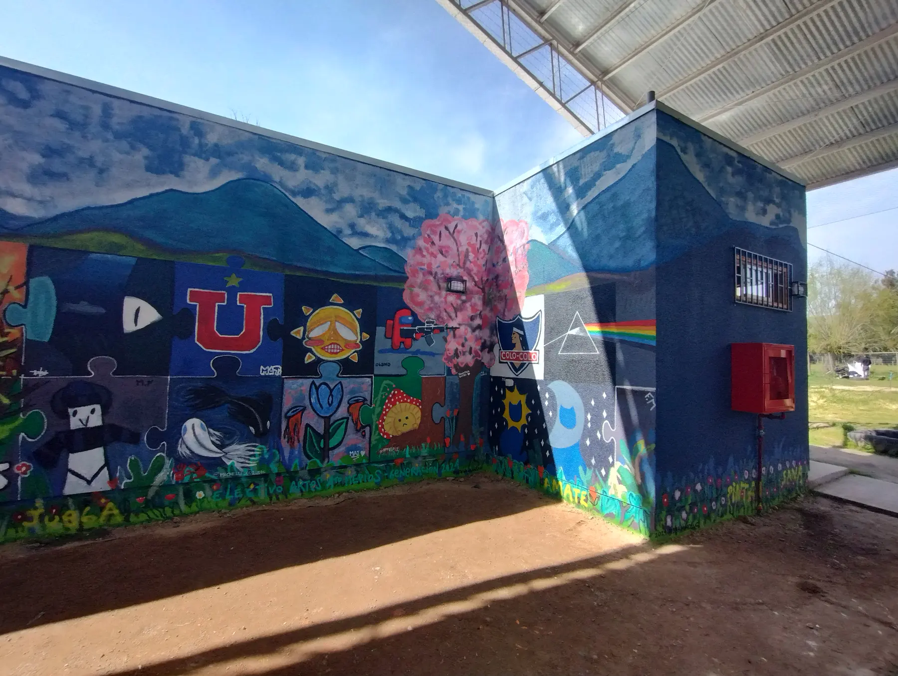 Taller de muralismo intensivo en Colegio Maria Pinto - registro 102