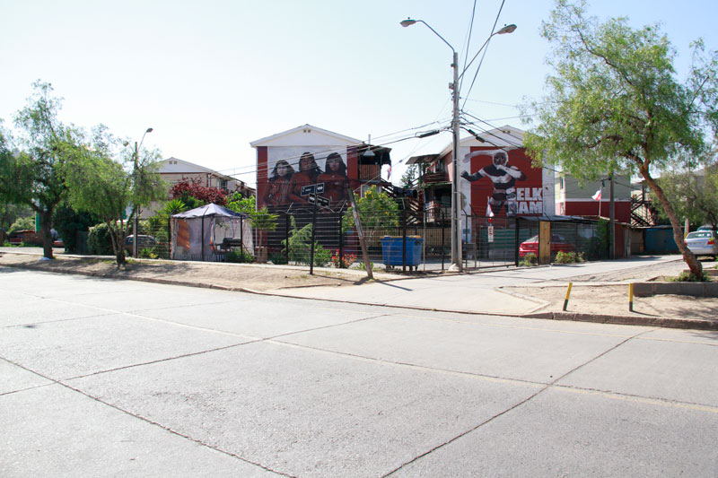 Musoe a Cielo Abierto 4 - Selk'nam (2021), díptico mural