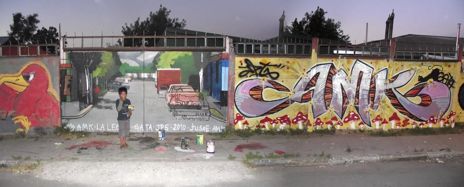 Mural realizado en Festival La Legua 2010