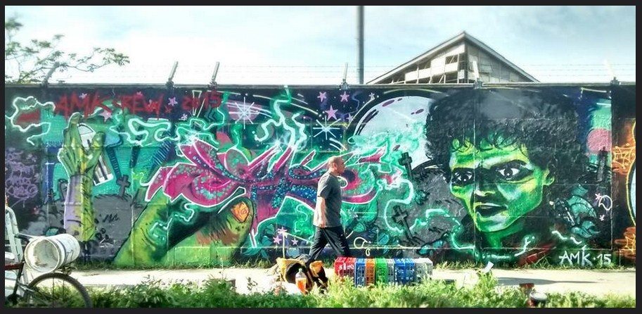 Obra mural en festival