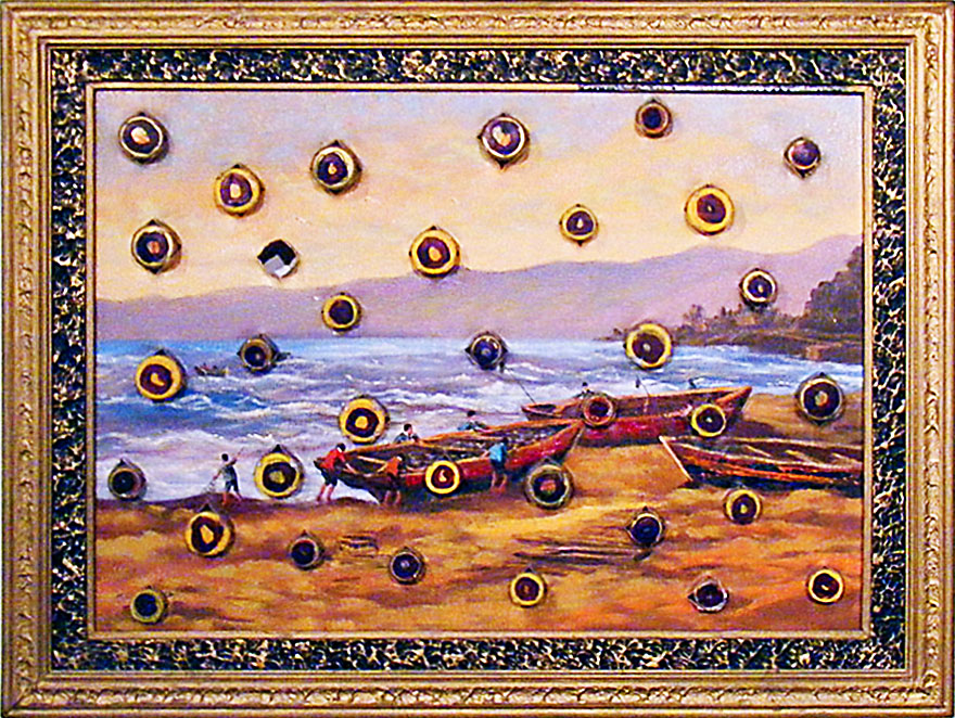 Pinturas Infectadas - Intervención n°2, 65 x 85 cm, 2008