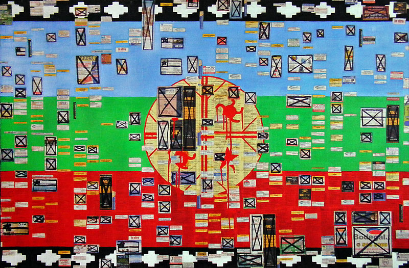 Banderas infectadas n°2, 70 x 100 cm, 2010