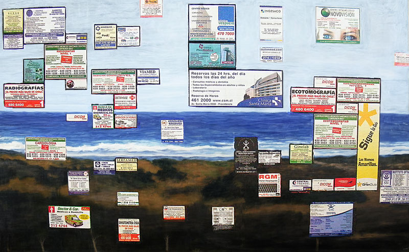 Pinturas Infectadas - Paisajes de carretera, 55 x 85 cm, 2010