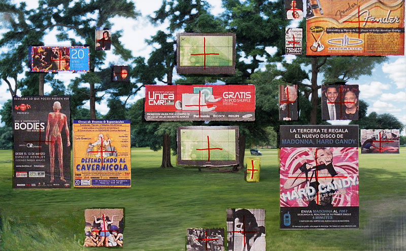 Pinturas Infectadas - Paisajes de carretera, 55 x 85 cm, 2010