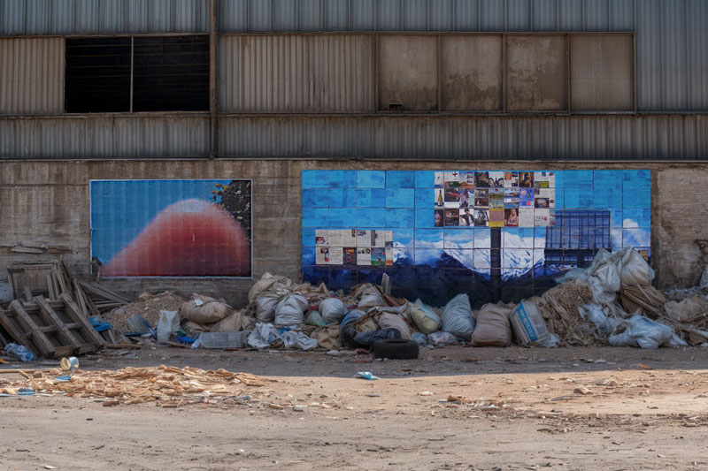 Cordillera – Módulos en espacio público, 195 × 510 cm